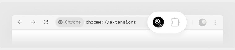 The Kimi WebBridge icon in the browser toolbar